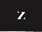 Zenith Concept Logo mark minimal serif stencil letter z star monogram