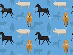 壁纸,牲畜,三只动物,家猪,大农场,种马,公牛,乳牛场,猪,农业