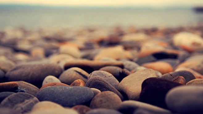 beach pebbles depth ...
