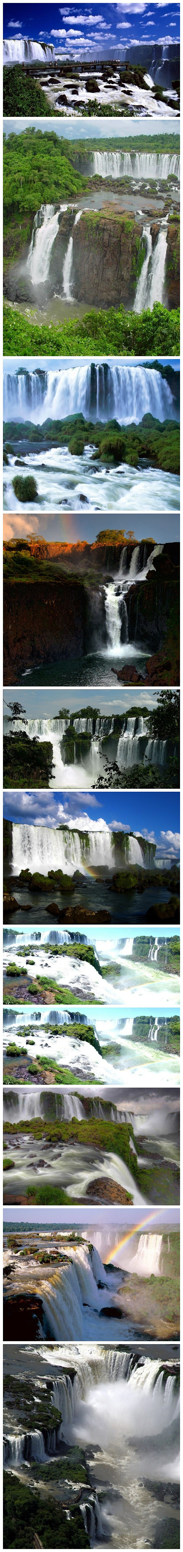 伊瓜苏大瀑布是世界上最宽的瀑布，位于阿根...