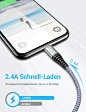Amazon.com: LISEN iPhone Charger Cable 3ft, MFI Certified Lightning Cable, Nylon Braided USB Fast Charging Cord Compatible with iPhone X/Xs Max/XR / 8/8 Plus / 7/7 Plus iPad (Grey): Computers & Accessories