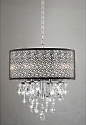 Indoor 4-Light Chrome/Crystal/Metal Bubble Shade Chandelier contemporary chandeliers