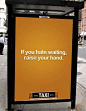 NYC Taxi Bus Stop ad