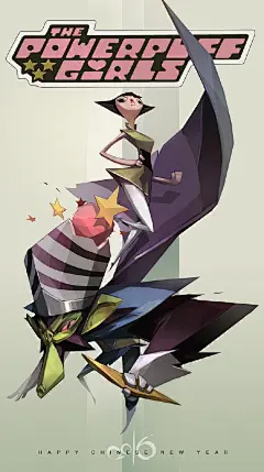 #王国分享# 来自马来西亚插画师TAN ZHI HUi，无论是从轮廓还是笔触，都能感受到棱角所带来的硬朗冲击感。加上人物设定方面略带些滑稽喜感，喜欢！更多作品见O网页链接