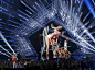 VMA 2015 visualisation : An exciting project to create accurate images for the 2015 VMA award space as the staging was developed. Working with award winning stage designer Tom Scutt, various materials and structures were tested out in the virtual stage, a