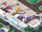 Lyft - Airport c4d plane lyft airport 3d illustration