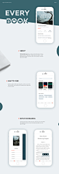 Book App — Application for book lovers : The Every Book app lets you read your favorite books on the go. Organize books in collections or tags, keep your library in order. Nothing extra, basic functional with a fresh interface, animation and love for deta