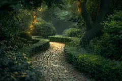 休闲散步乡村公园步道