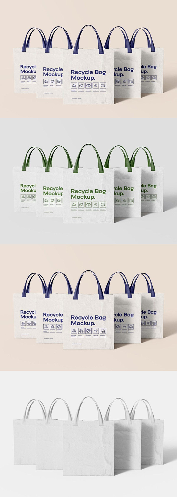 购物环保袋品牌Logo展示样机 (PSD...