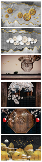 中式古典装饰画植物鲜花动物风景立体古典木窗元素海报PSD素材
