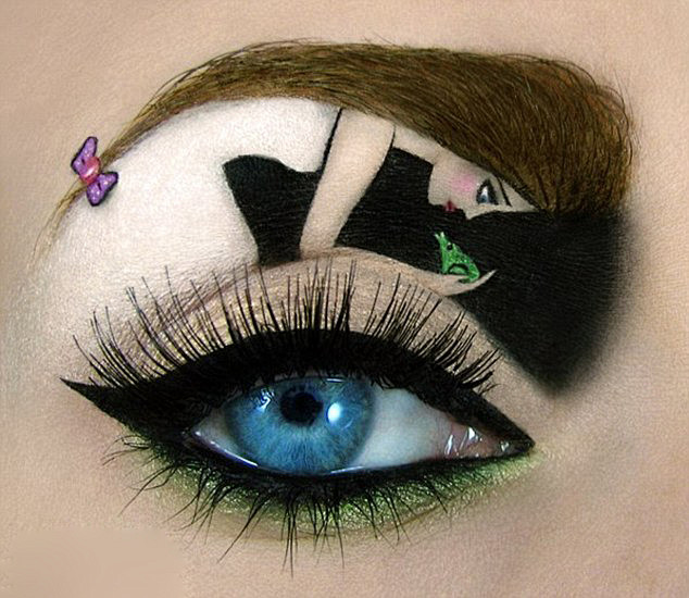 以色列化妆师眼皮上描画梦幻童话