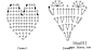 毛线钩桃心图解