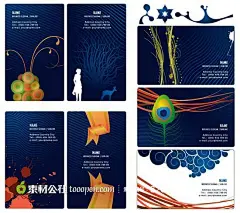 欧美名片模板矢量