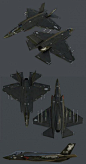 F35游戏风格战斗机飞机3D模型 （FBX,OBJ,MAX） 