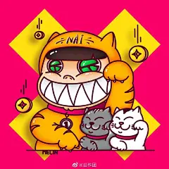 #日作团##灵感的诞生# @微博美学 
《大叉子编小辫》看！多么骚气的色彩！
插画来自日作团@一位不肯透露姓名的设计师 ​​​​