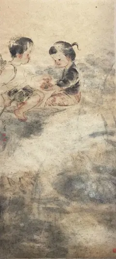 【80后美女画家潘川的童趣水墨画作品】
小時候，幸福是件簡單的事；長大了，簡單是件幸福的事⋯⋯