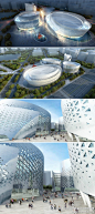 Fuksas won the competition to design Chengdu Tianfu Cultural and Performance Centre. Winding forms of elliptical volumes reflect the ancient symbol of the Chinese city. Fuksas建筑事务所赢得了成都天府文化及演绎中心的设计竞赛。椭圆形建筑体的环绕形态试图演绎出古代中国的城市象征。