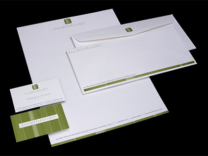 两套国外企业名片信纸信封设计_名片设计欣...