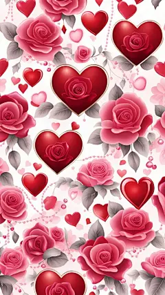 #审美 #情人节 #壁纸 #可爱 --- #Aesthetic #Valentines #Wallpaper #Cute