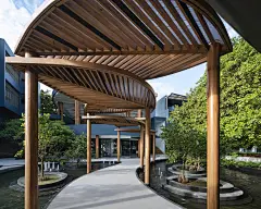 芭提雅度假酒店：NAVANA 度假酒店景观设计 - hhlloo : 项目NAVANA Nature Escape坐落在泰国芭堤雅北部的海边，周围环绕着美丽的绿色植物和传统的渔村，场地给游客带来的一个深刻的印象：风景如画的一个宁静的绿色“宝石”