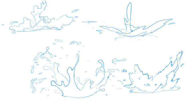Water sketches and c...
