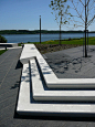 加拿大魁北克 萨缪尔·德·尚普兰滨水长廊/Dao,景观设计门户 台阶细部设计 #素材#