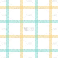 窗玻璃图案无缝在蓝绿色，黄色，白色。无缝像素纹理背景矢量的裙子，围巾，衬衫，其他现代日常春夏时装纺织