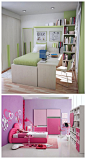 #家居创意#儿童房这样设计怎么样，纯色，更漂亮。男孩，女孩的房间。 - 分享 #儿童#