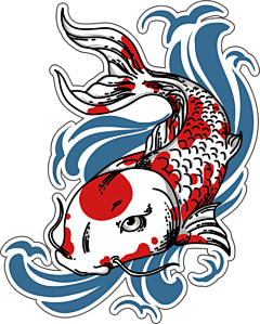 八月wwv采集到矢量锦鲤鲤鱼插画