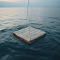 margaretroberts2999_A_mattress_is_suspended_at_sea_with_ripples_5d0f267b-7162-4053-9108-6b5c1773a417