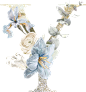 水彩清新花卉植物LOGO图标婚礼海报装饰透明免抠PNG图案装饰素材 (4)