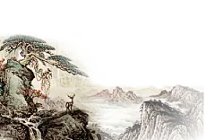 古风水墨山水中国风背景素材