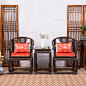 中式椅垫定制红木沙发坐垫餐椅皇宫椅实木圈椅垫明清古典绸缎坐垫-淘宝网