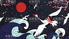 仙鹤海报背景图片   - 源文件下载【酷图网】仙鹤海报,仙鹤背景,仙鹤纹理,意境,鹤,仙鹤,古风,白鹤,丹顶鹤,国画白鹤,矢量仙鹤,飞舞仙鹤,国画仙鹤,国画鹤,刺绣,中国风,时尚潮流,山水,水墨,复古,中国风海报,东方文化,鹤舞九天,仙鹤插画,手绘仙鹤,中式背景,古风海报,国潮,东方海报,国潮风,烫金背景,中国元素,传统文化,古典背景,装饰画,