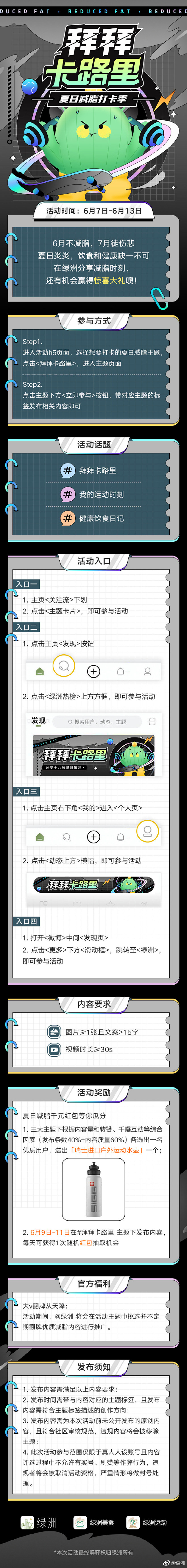 来绿洲，开启夏日减脂打卡
#拜拜卡路里#...