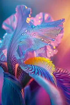 种植栽培盛开鸢尾花花朵图片摄影图