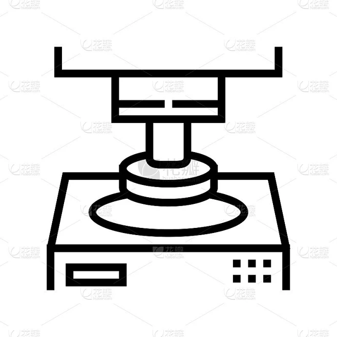 压机设备半导体制造线图标矢量插图素材-花瓣网