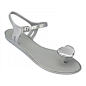 Mel Dreamed by Melissa | Special Silver/Silver Heart Sandals | www.melshoes.com