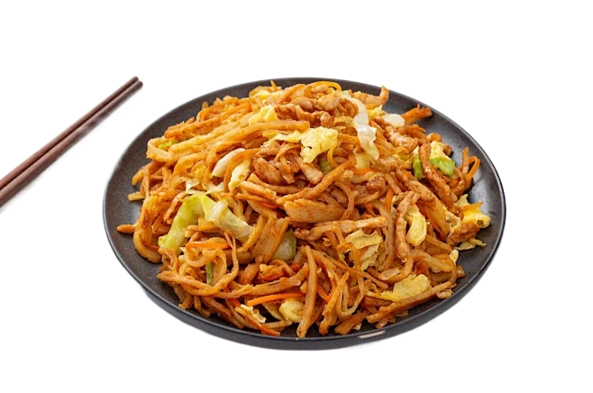 肉丝炒饼丝-花瓣网