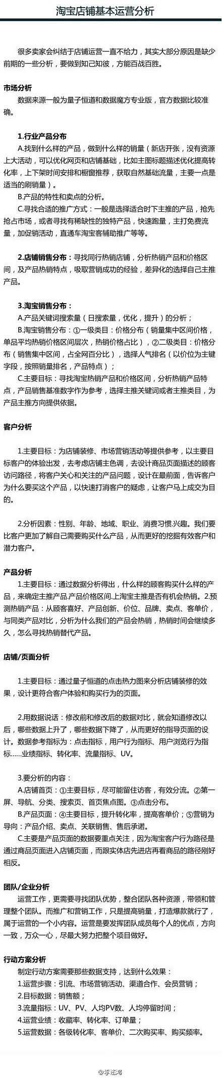 【实操干货：淘宝店铺基本运营分析】很多卖...