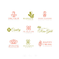 婚礼花卉，花店logo标志矢量图素材