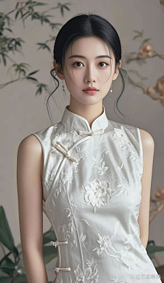 东北四小鱼采集到精致的虚拟女神(旗袍)