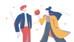 免抠元素 PNG 矢量插画 扁平风夸张造型男女人物多场景噪点肌理插画AI矢量设计素材 (17)-01