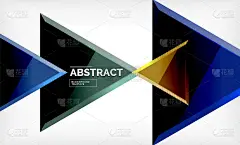 技术未来几何3d形状，最小抽象背景