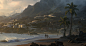 Laguna Beach, Christian Dimitrov : This is a personal painting that I've done. I was inspired by the Hudson River School painters.

You can go to my personal website where you can see more details: 
http://christiandimitrov.com/gallery/laguna_beach
