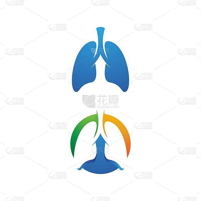 用于医疗设计的肺向量图标