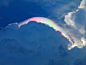 A pileus, also called scarf cloud or cap cloud, is a small, horizontal, altostratus cloud that can appear above a cumulus or cumulonimbus cloud, giving the parent cloud a characteristic "hoodlike" appearance. Pilei are formed by strong updraft a