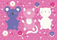 可爱的,动物,明信片,可爱,菜单,贺卡,背景分离,漫画书,浪漫,简单