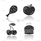 樱桃,健康食物,绘画插图,不健康食物,符号,计算机图标,饮食,汉堡包,矢量,小吃