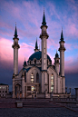 Kazan, the Kul-Sharif mosque | cathedral, Russia, evening#场景# #原画# #设计# #建筑# #西式建筑# #单体建筑# #游戏美术# #欧式花纹#